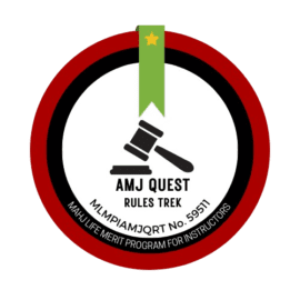 Logo for AMUJ Quest Miles Trek with a mountain and star design.
