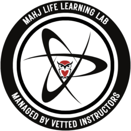 Logo of Nahj Life Learning Lab with atomic design and owl.
